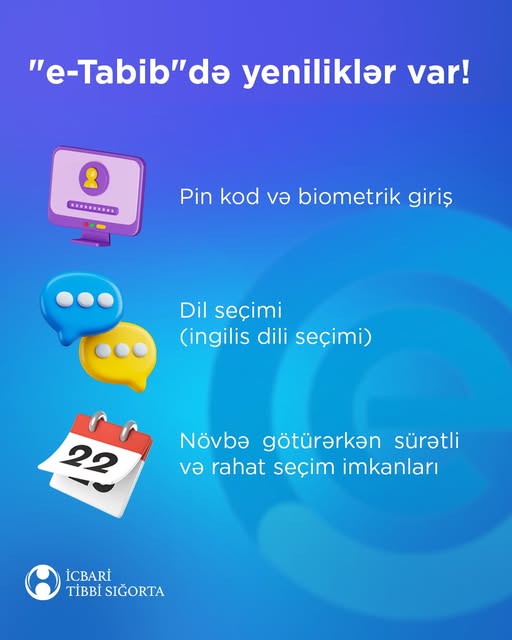 “e-Tabib” tətbiqi yeniləndi - Daha rahat, daha çox funksiya!