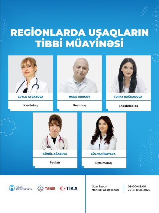 Uşaqların sağlamlığı üçün növbəti addım - Regionlarda müayinə günlərinə start verilir