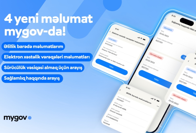 “mygov” platformasına yeni tibbi məlumatlar inteqrasiya olunub