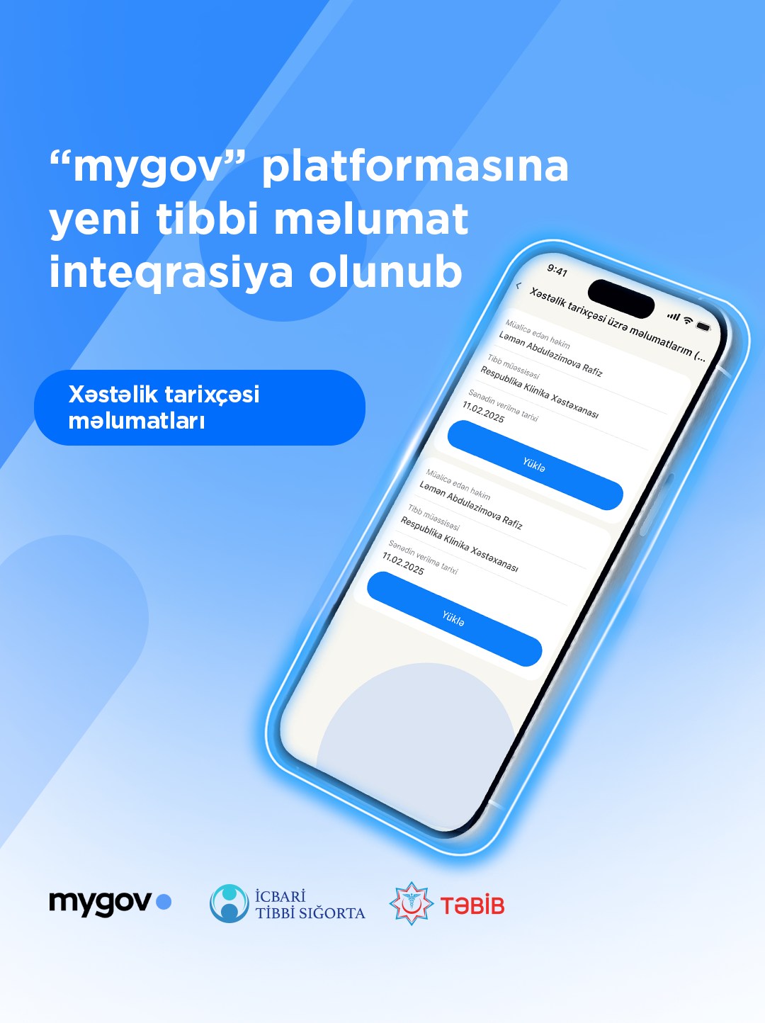 “mygov” platformasına yeni tibbi məlumat inteqrasiya olunub