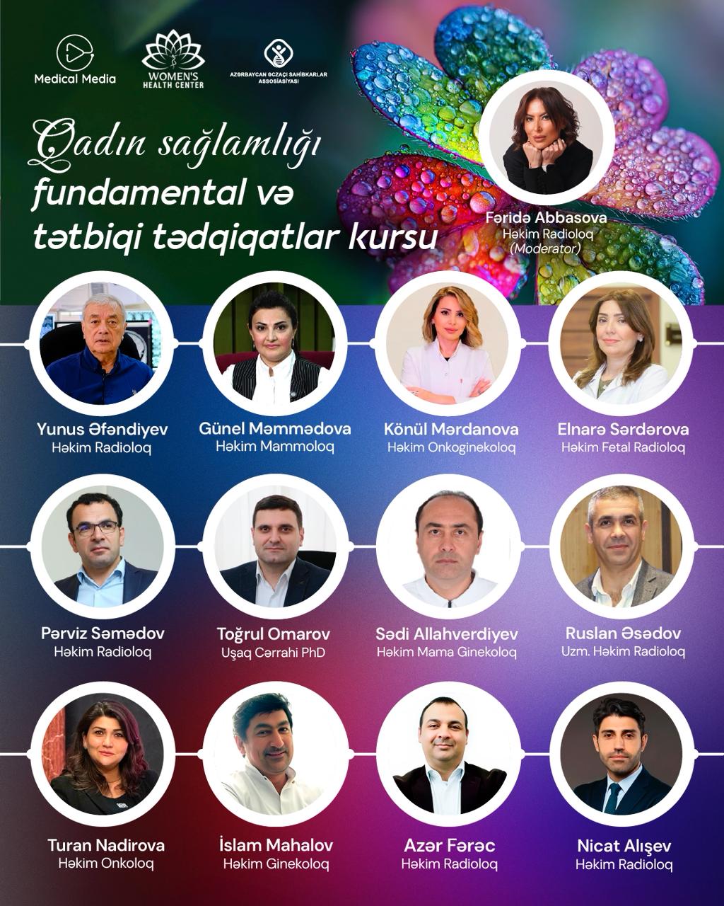 Qadın sağlamlığında mühüm istiqamətləri əhatə edən 3 aylıq kurs başlayıb