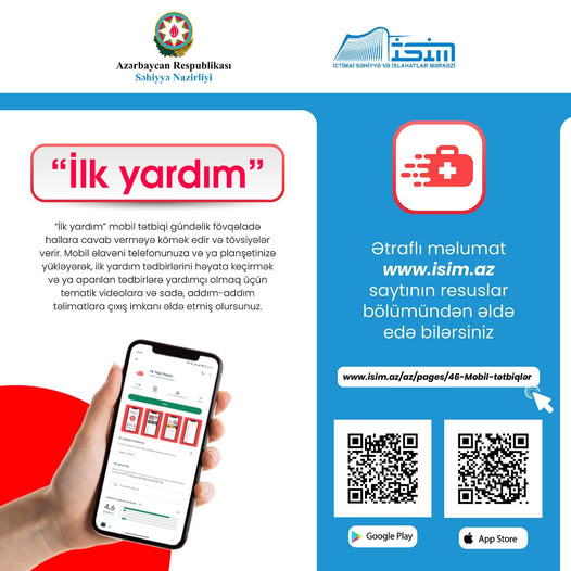 “İlk yardım” mobil tətbiqini yükləyin, fövqəladə hallara hazır olun