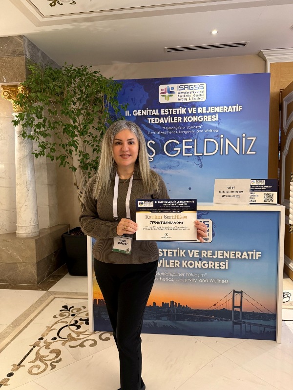 Dr. Təranə Bayramova genital estetik və rejenerativ müalicələrdə yeniliklərə dair beynəlxalq konqresdə 