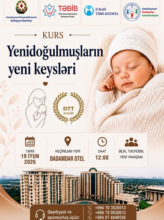 Pediatrlar və neonatoloqlar üçün mühüm elmi-praktiki kurs keçiriləcək