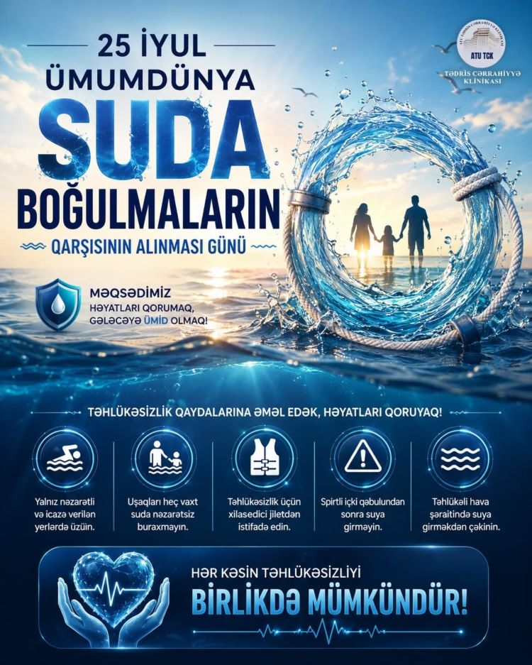25 iyul – Ümumdünya Suda Boğulmaların Qarşısının Alınması Günü